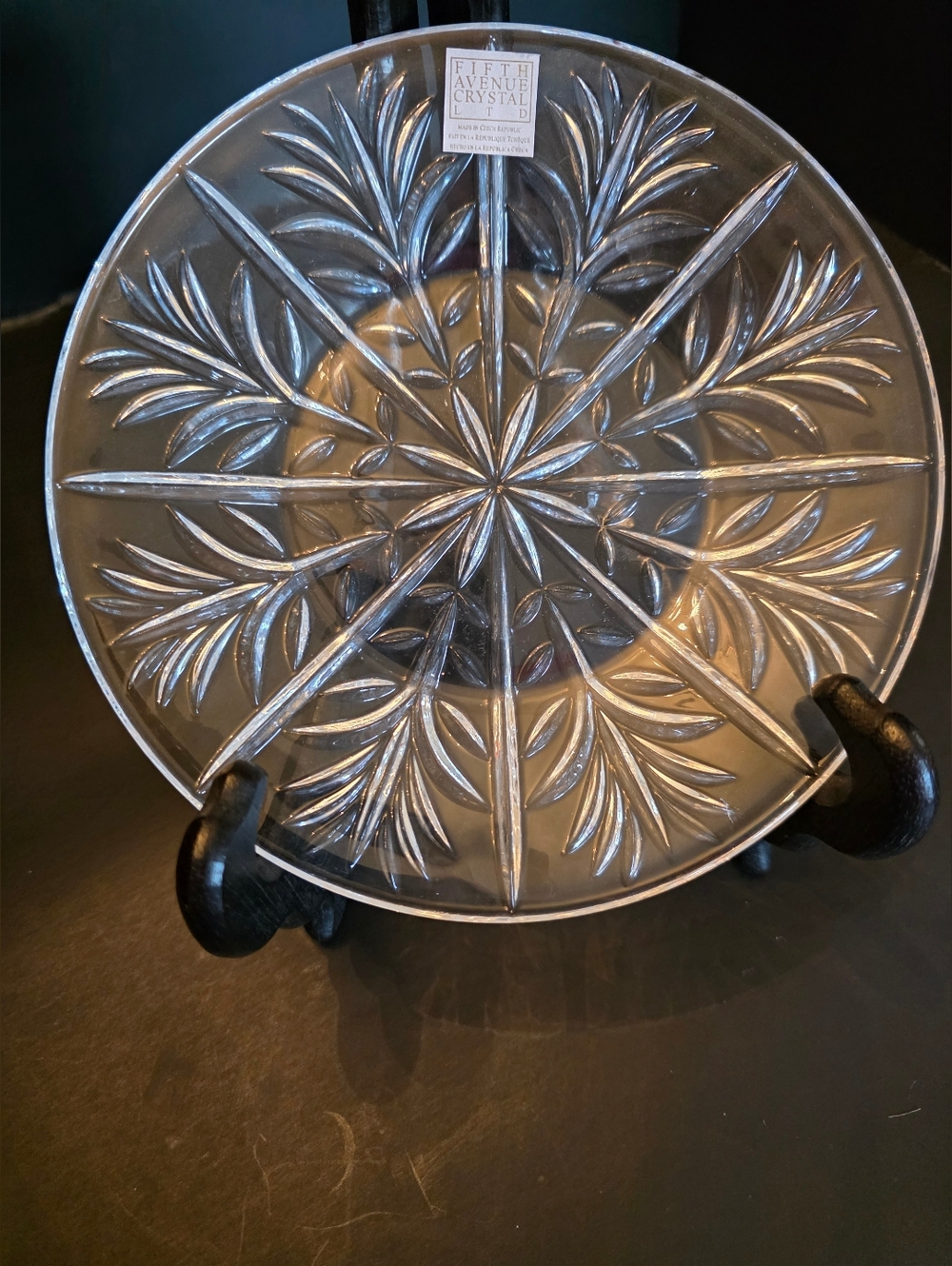 Fifth Avenue Crystal 7” Dessert Plates – Radiance  Petal Burst Pattern Set Of 4